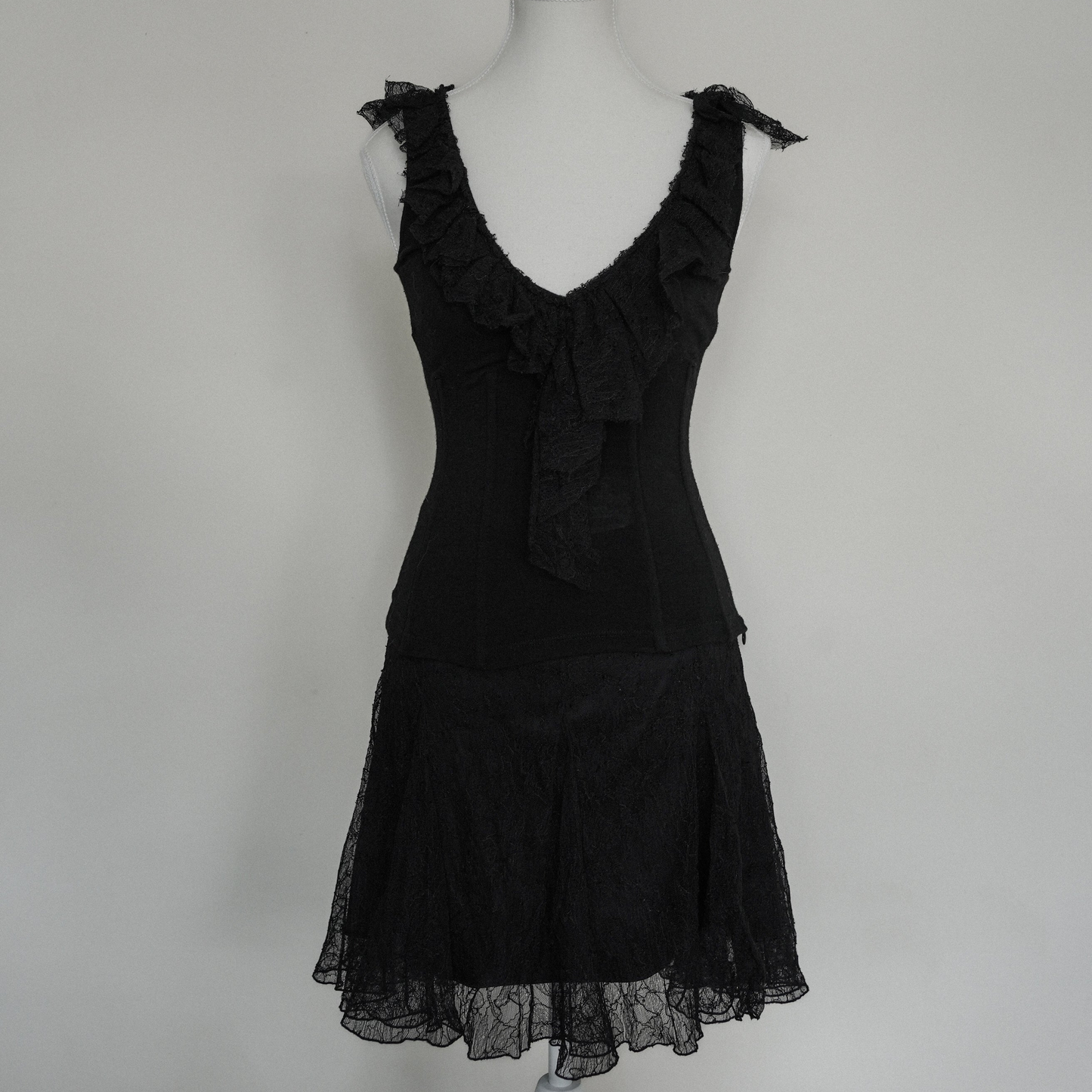 Dolce & Gabbana Ruffle Top & Lace Skirt