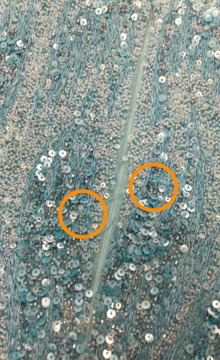 Tony Ward Turqoise Evening Gown and Scarf