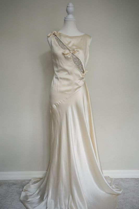 Vintage Valentino Silk Beaded Gown