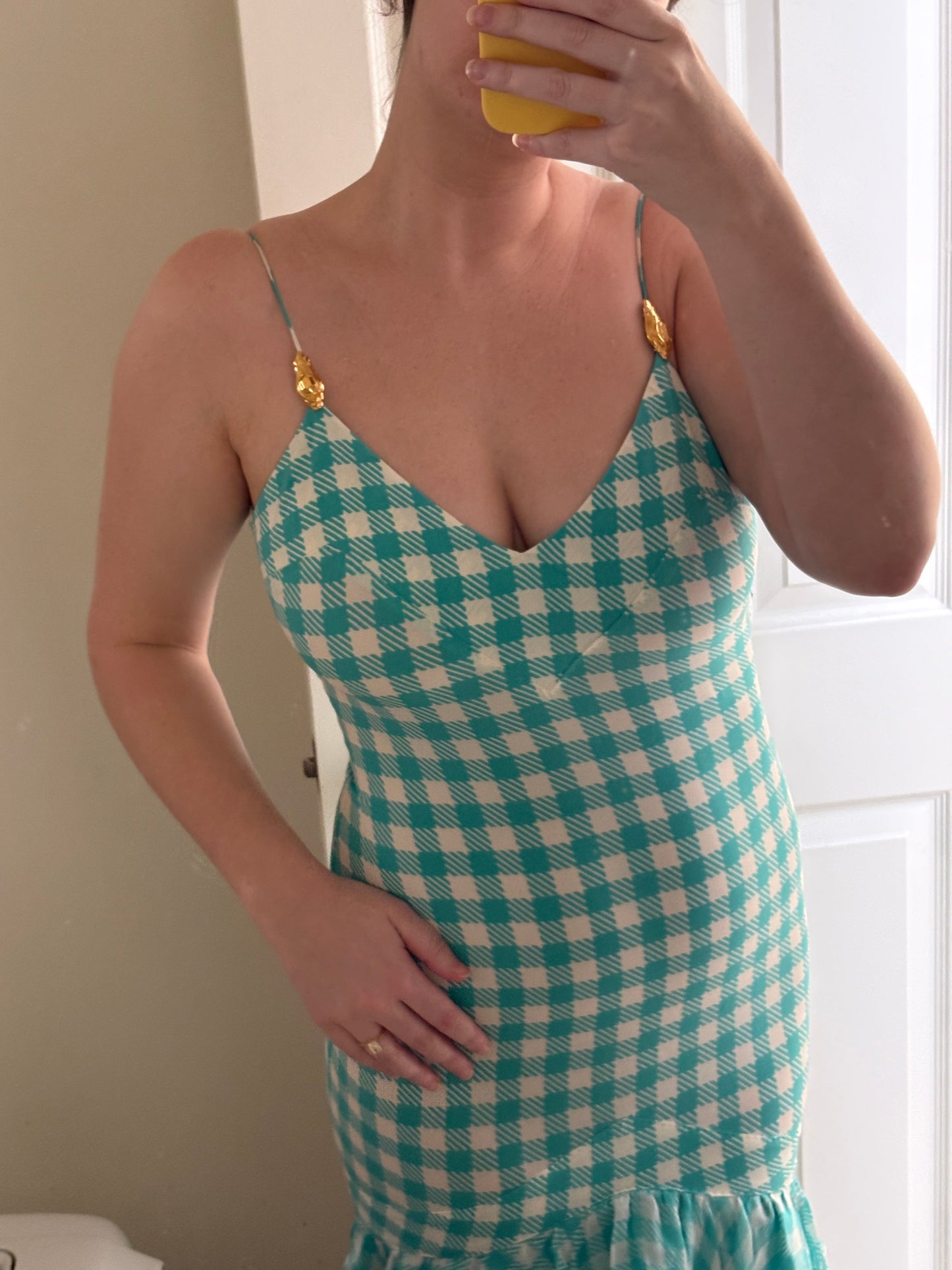 Roberto Cavalli 2006 Gingham Dress