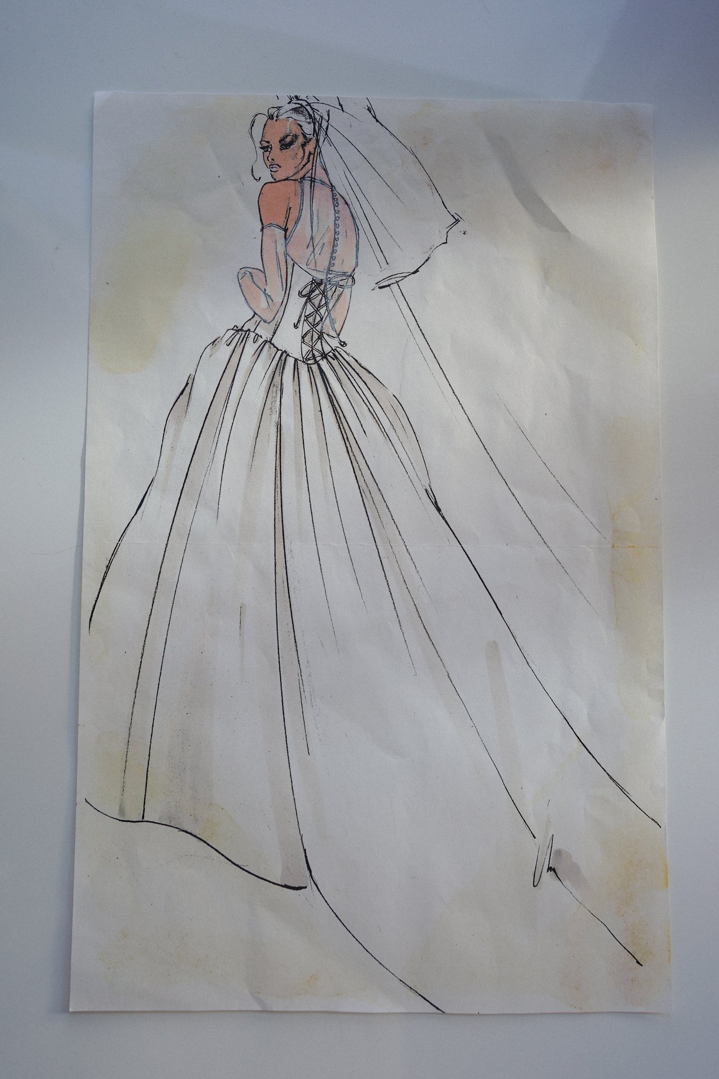 Vintage Custom 90’s Vera Wang - Originals Drawings & Veils
