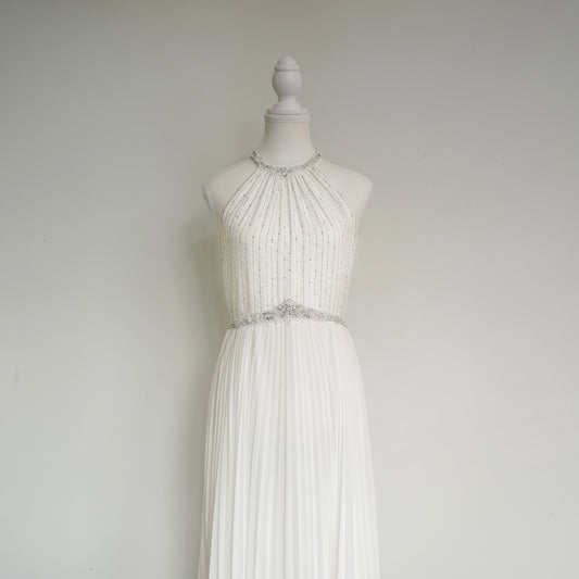 Escada Beaded Ivory Gown
