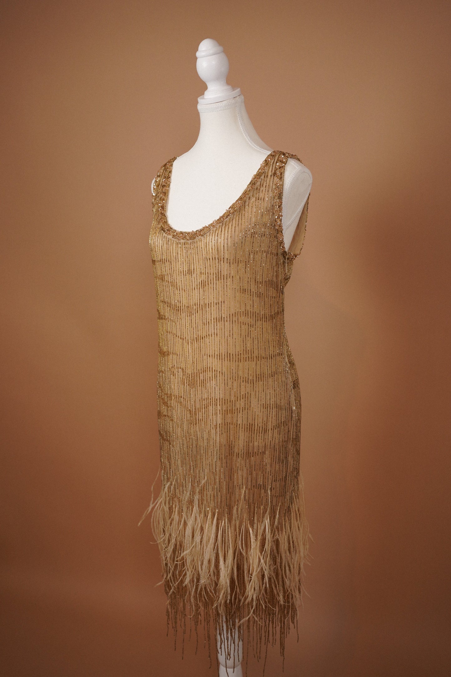 Roberto Cavalli Beaded Feather Dress (M-L)