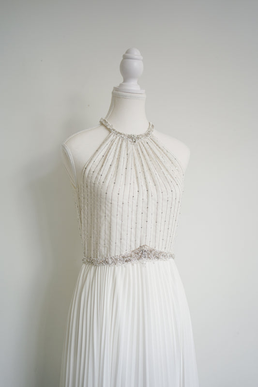 Escada Beaded Ivory Gown