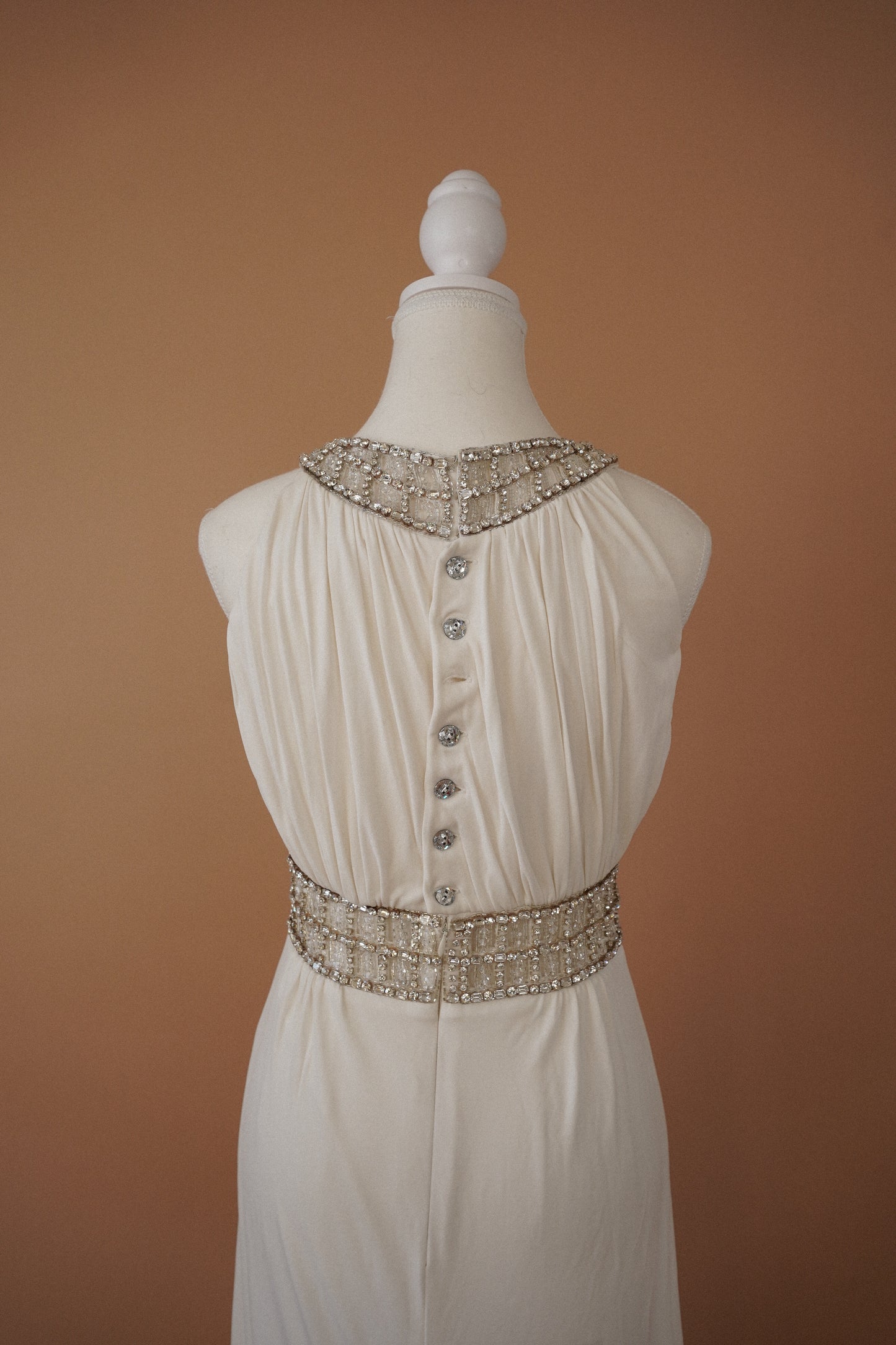 Azzaro White Crystal Gown (S-M)