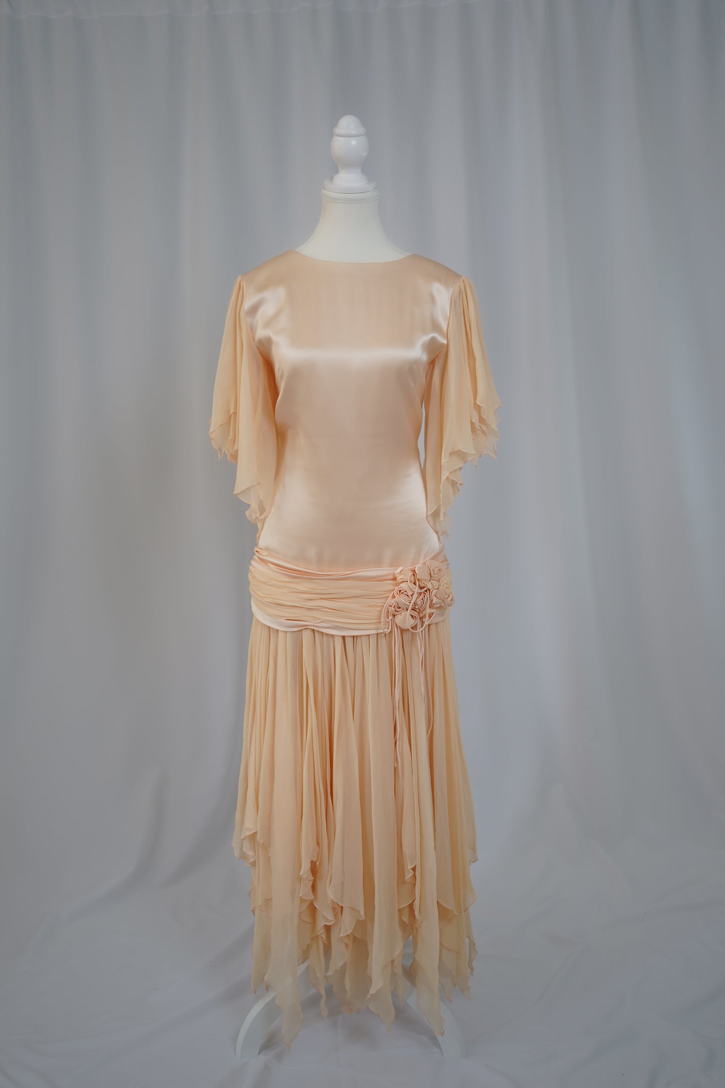 Peach Vintage Silk Dress
