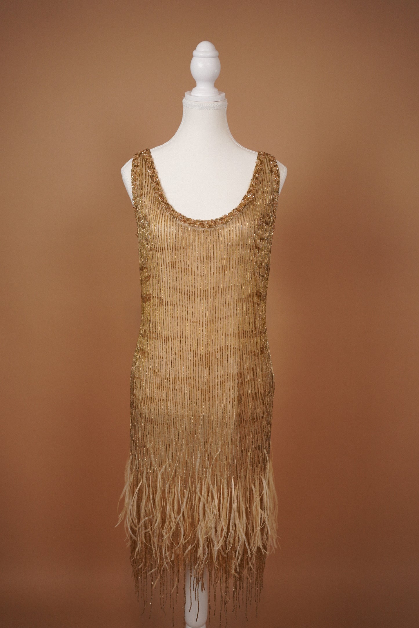 Roberto Cavalli Beaded Feather Dress (M-L)