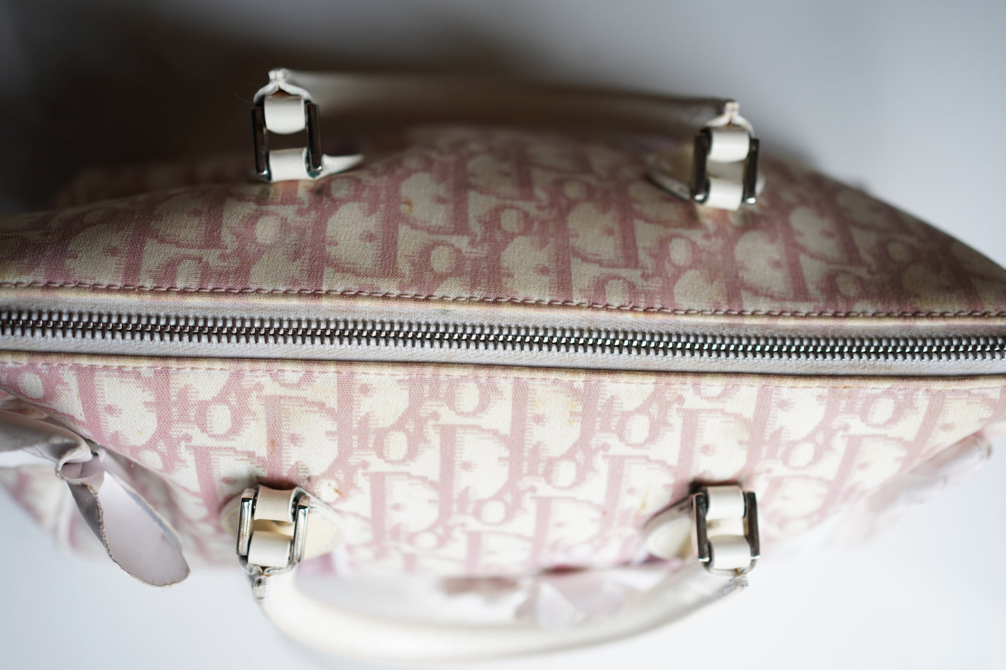 Vintage Pink Dior Trotter Boston Bag