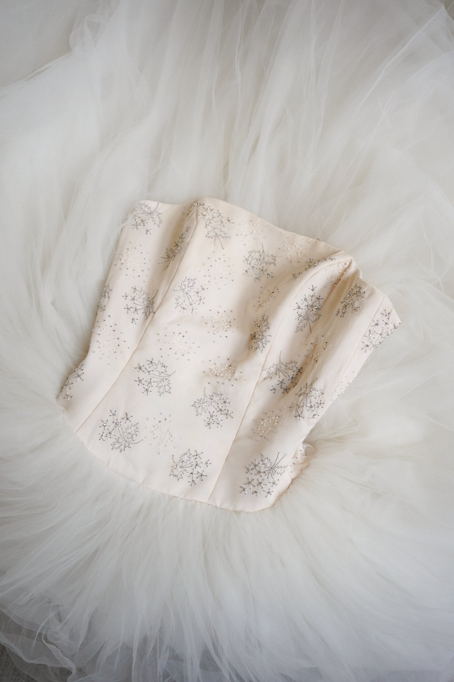 Monique Lhuillier Tulle Beaded Ball Gown