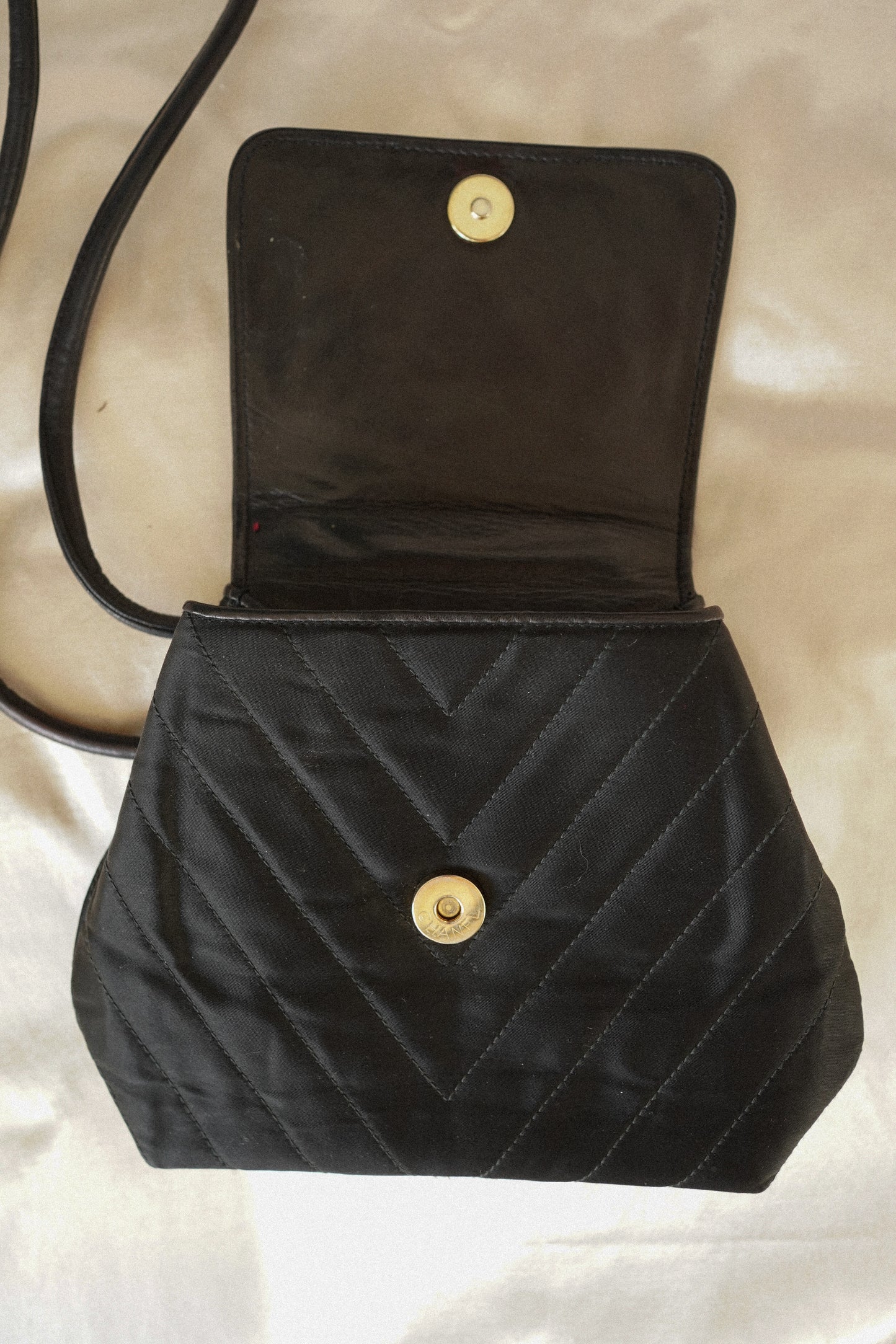 Vintage Chanel Satin Evening Bag