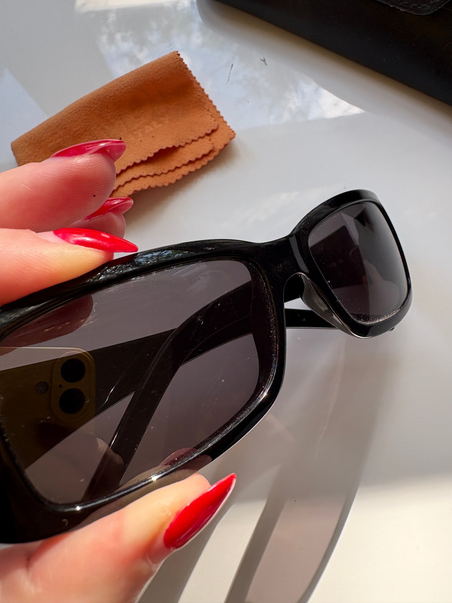 Vintage Fendi Crystal Logo Sunglasses
