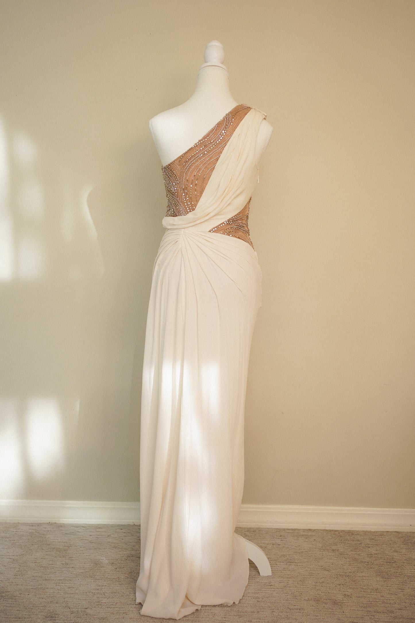 Versace Crystal One-Shoulder Gown - As seen on Naomi Campbell