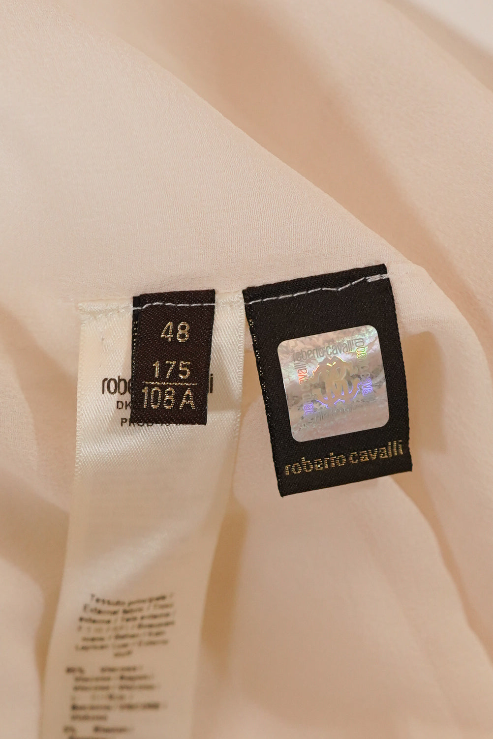 Roberto Cavalli Embellished White Gown (M)