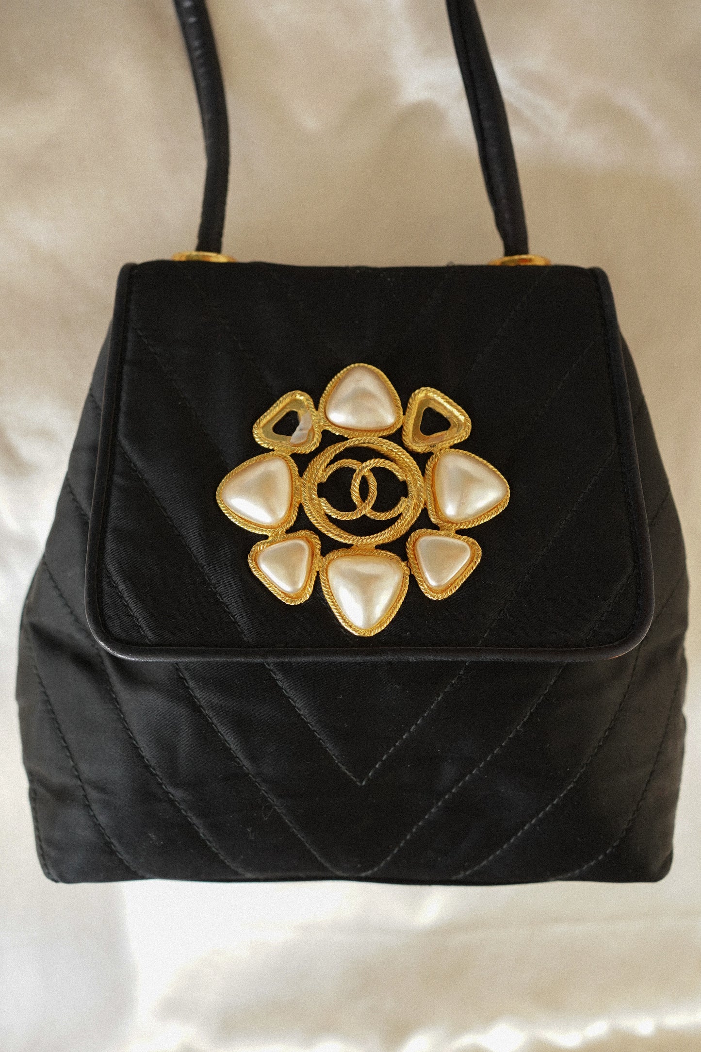 Vintage Chanel Satin Evening Bag