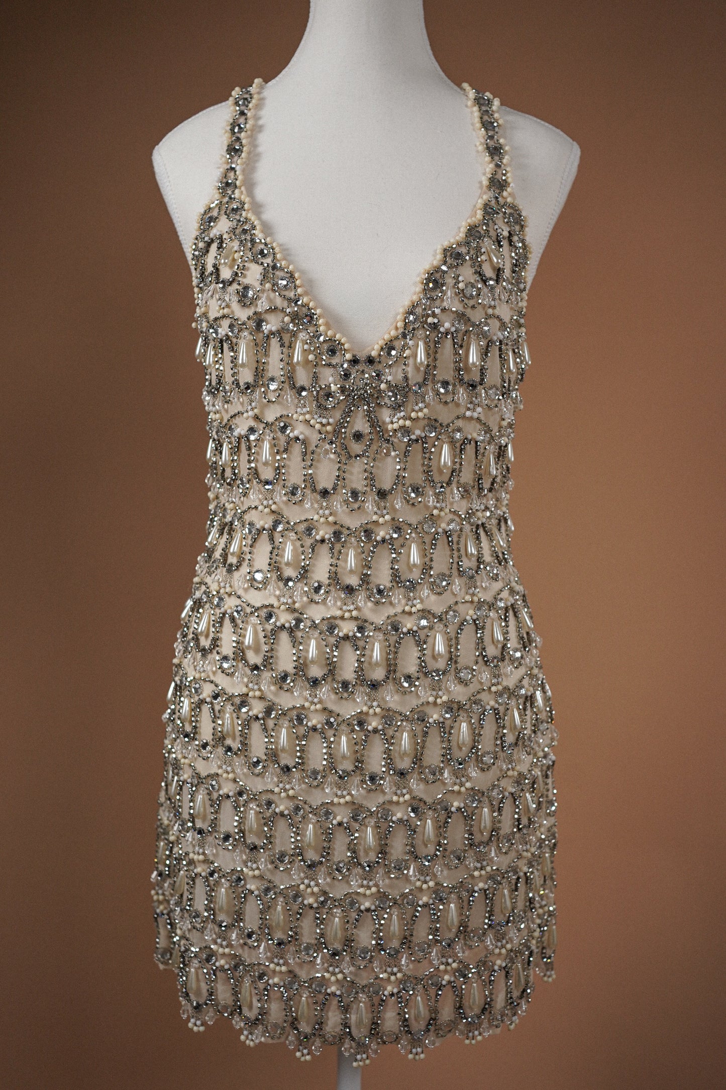 Jenny Packham Crystal Mini Dress