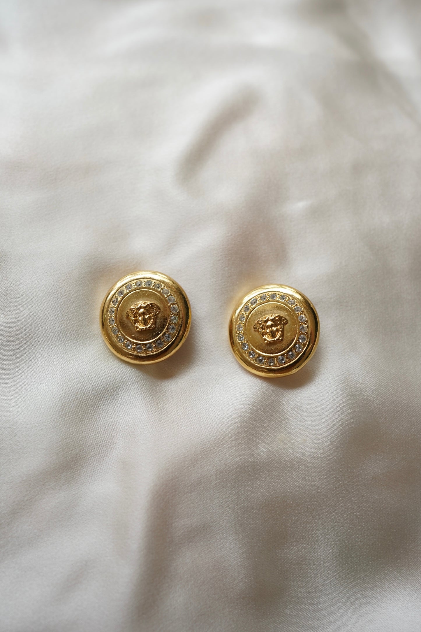 Gianni Versace Medusa Crystal Pavé Earrings