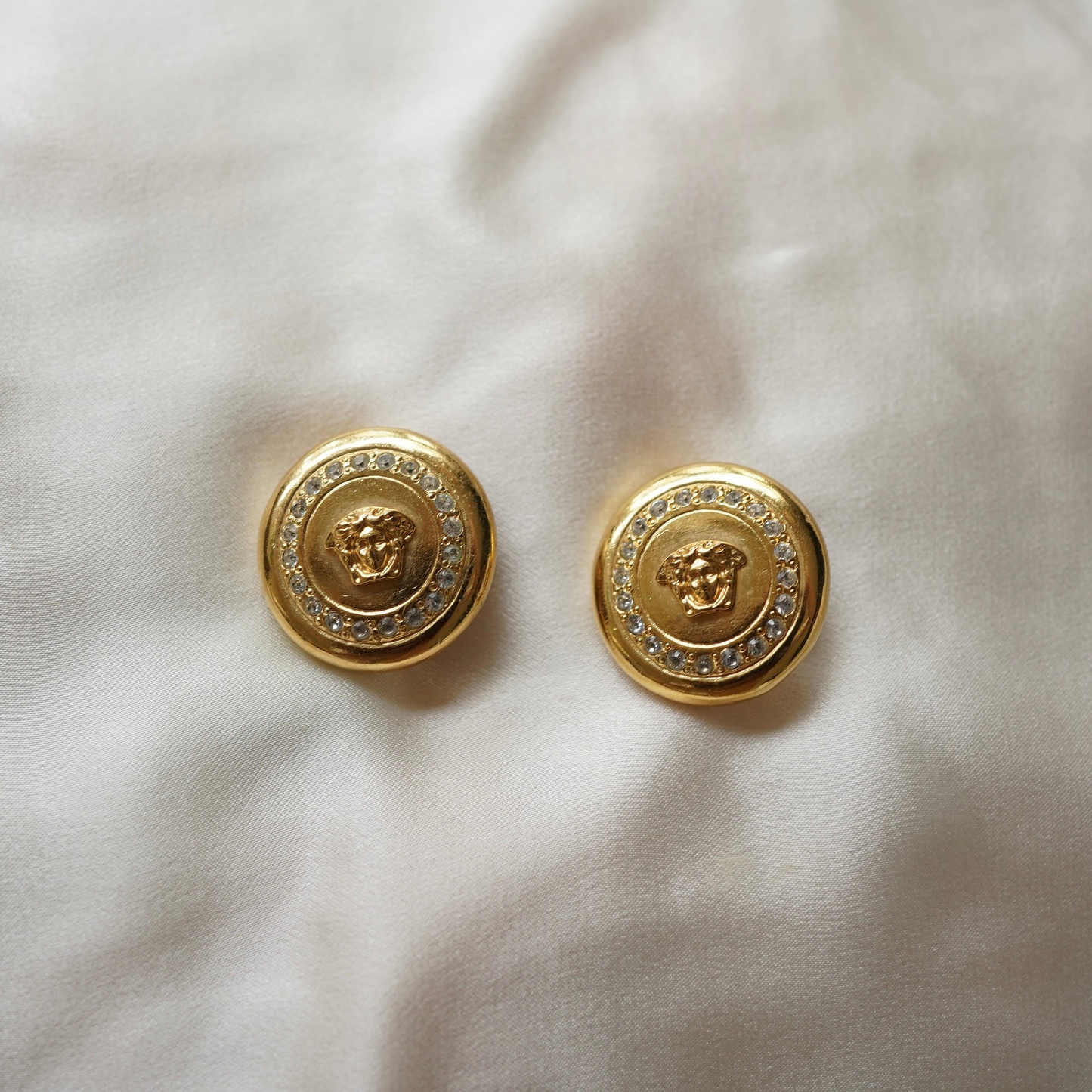 Gianni Versace Medusa Crystal Pavé Earrings