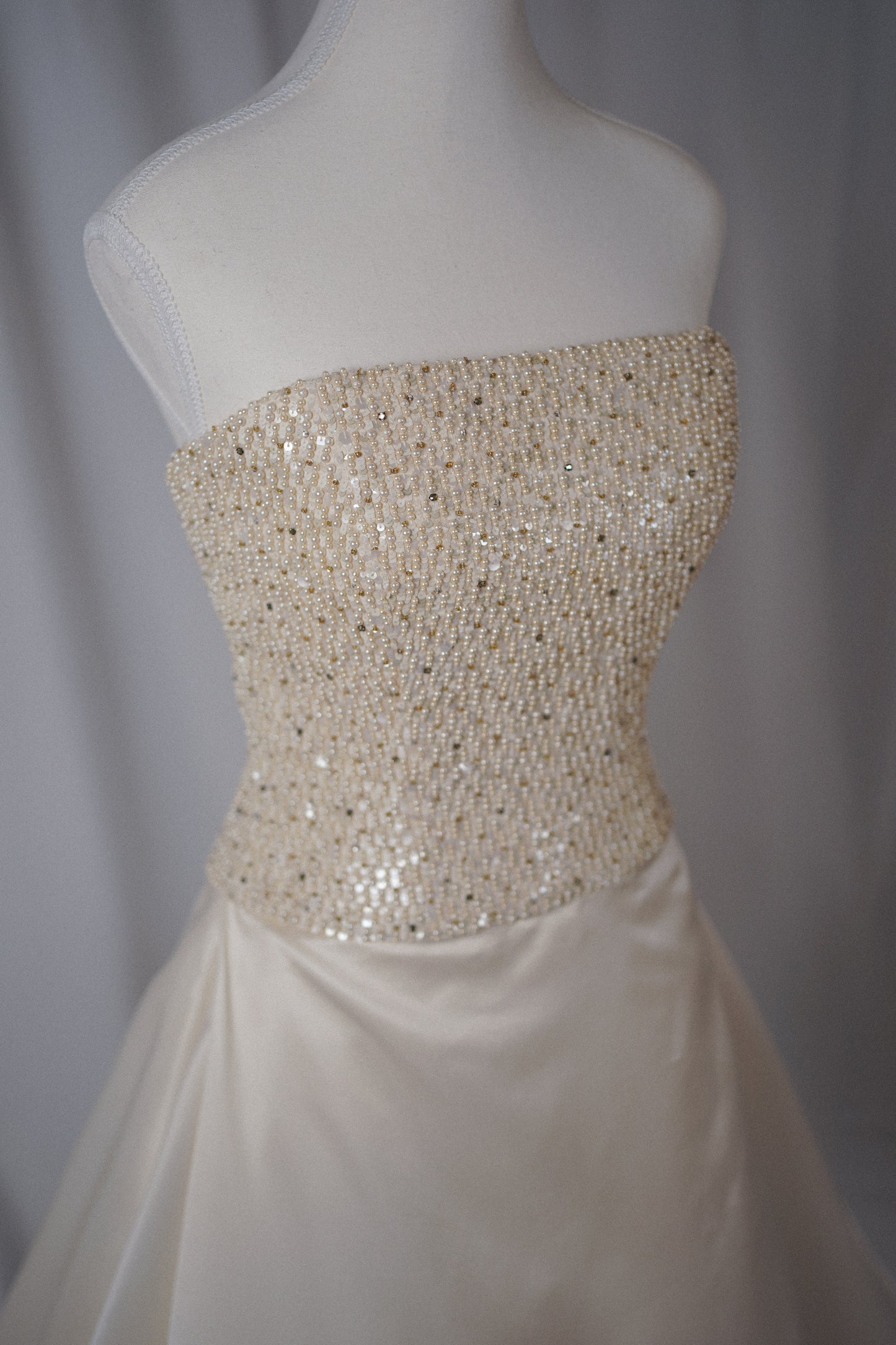 Vintage Vera Wang Beaded Silk Wedding Gown