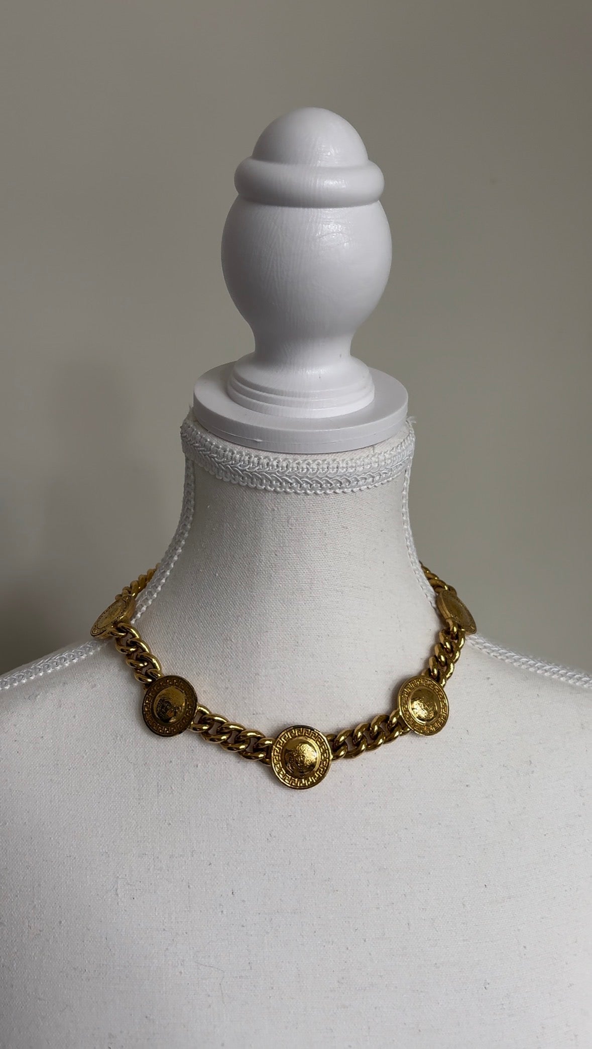 Gianni Versace Gold Medusa Medallion Collar Necklace