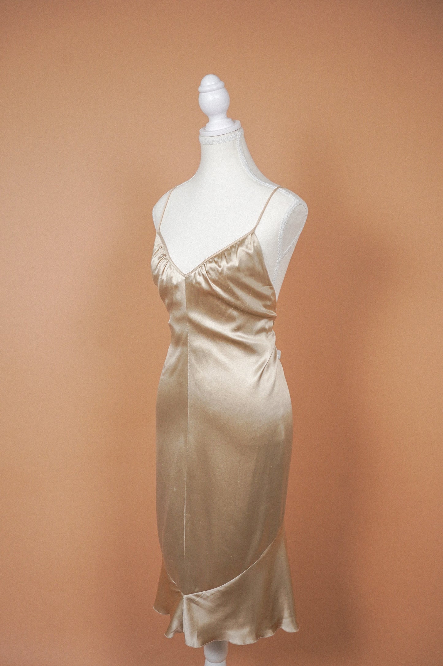 Valentino FW 2004 Runway Silk Beaded Slip Dress (S-M)