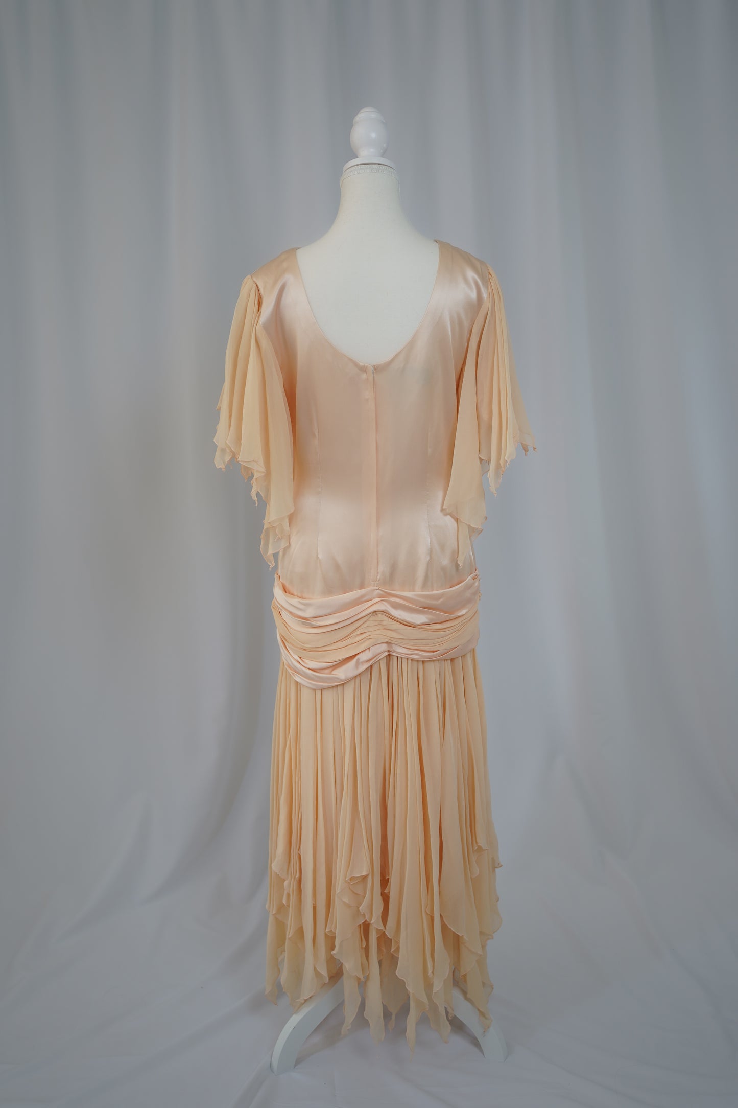 Peach Vintage Silk Dress