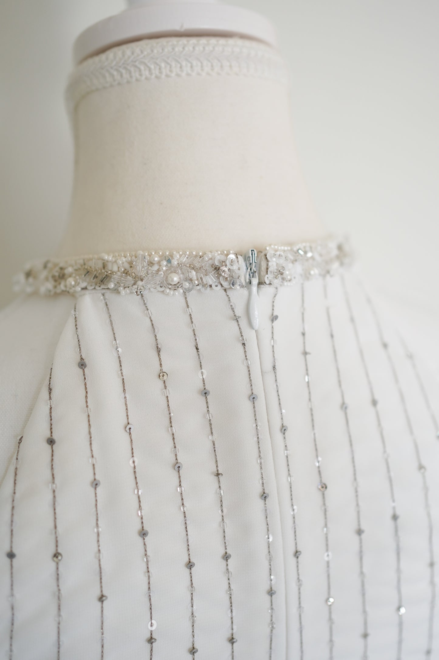 Escada Beaded Ivory Gown