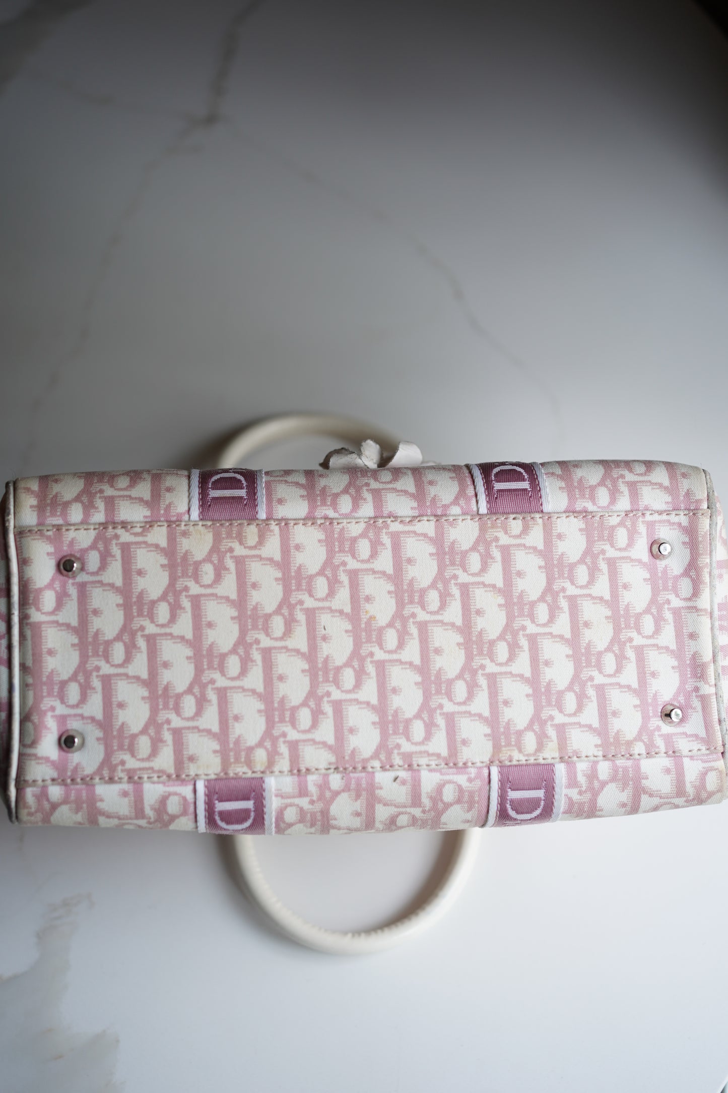Vintage Pink Dior Trotter Boston Bag