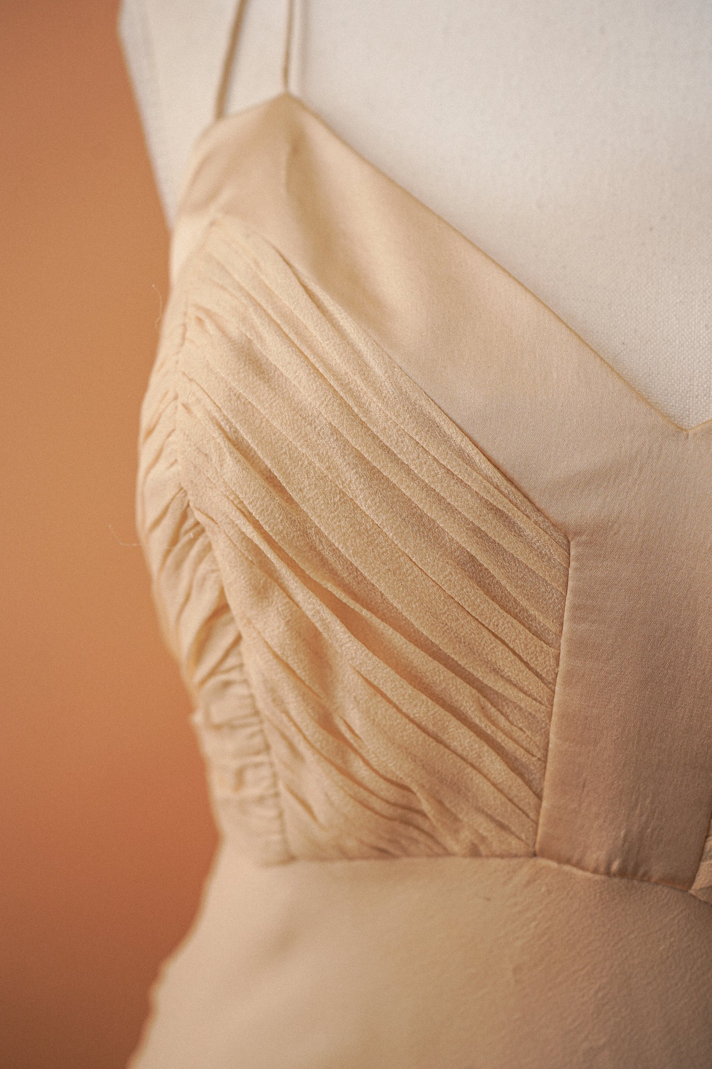 Badgley Mischka Silk Ivory Gown (M)