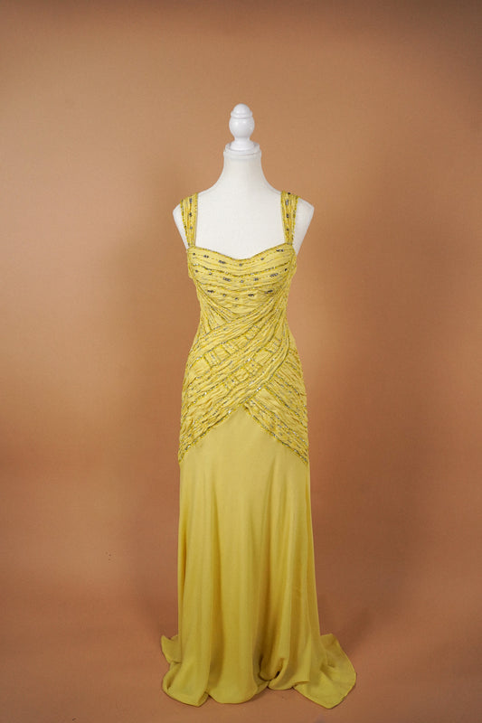 Roberto Cavalli Class Lemon Yellow Gown (M-L)