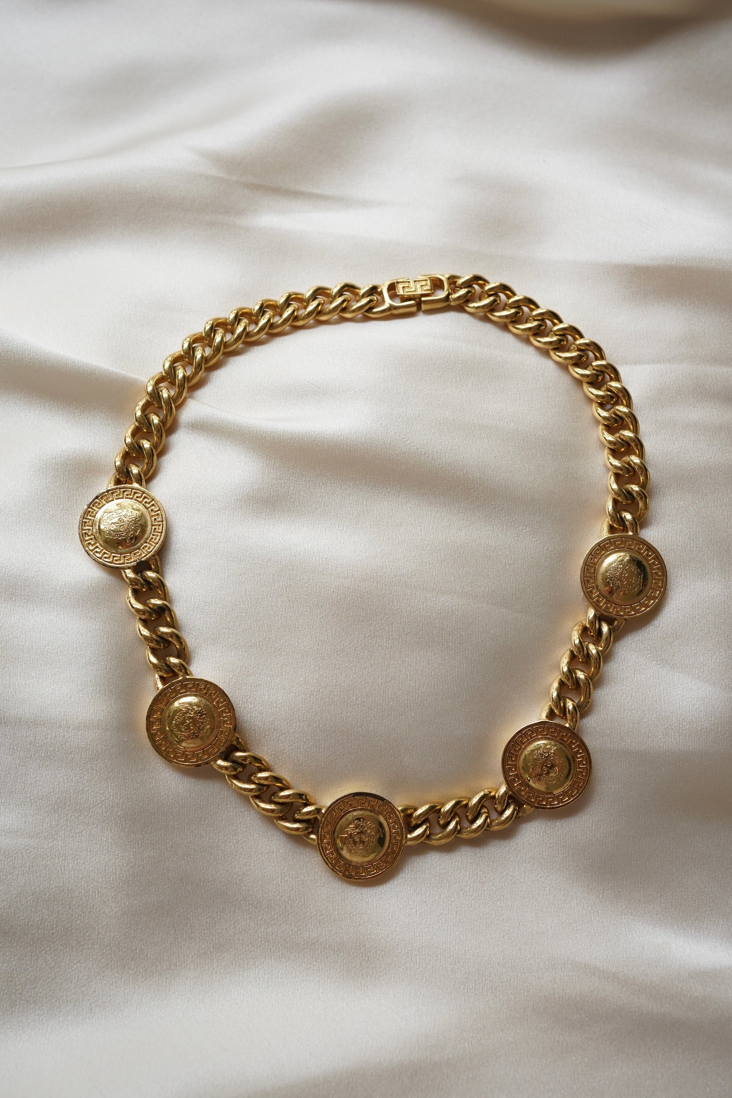 Gianni Versace Gold Medusa Medallion Collar Necklace