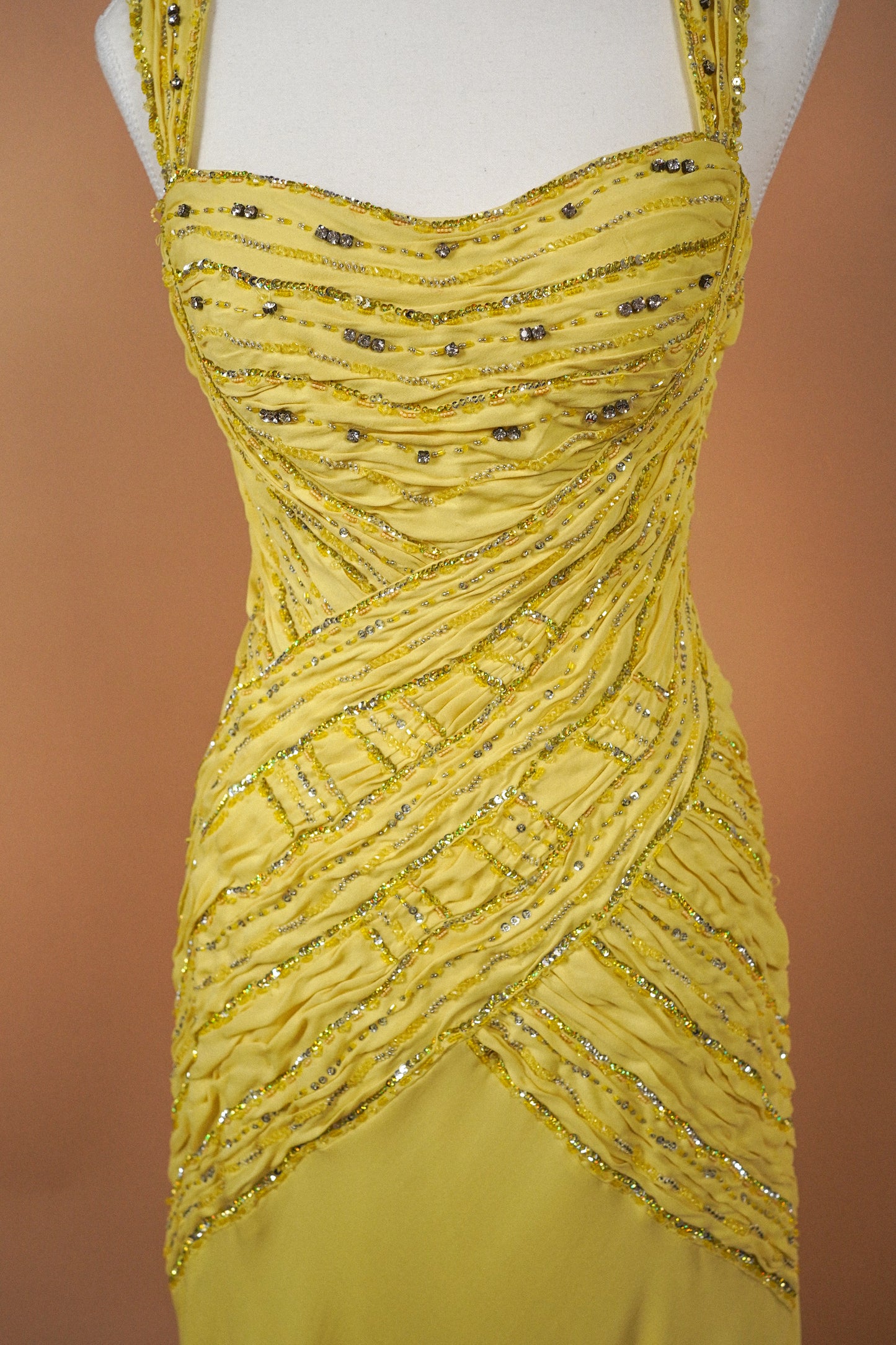 Roberto Cavalli Class Lemon Yellow Gown (M-L)