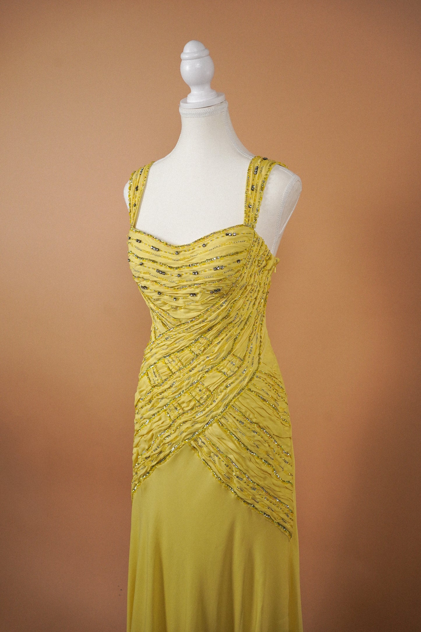 Roberto Cavalli Class Lemon Yellow Gown (M-L)