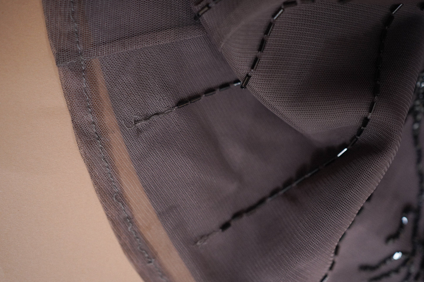 Beaded Bob Mackie Smokey Purple Gown