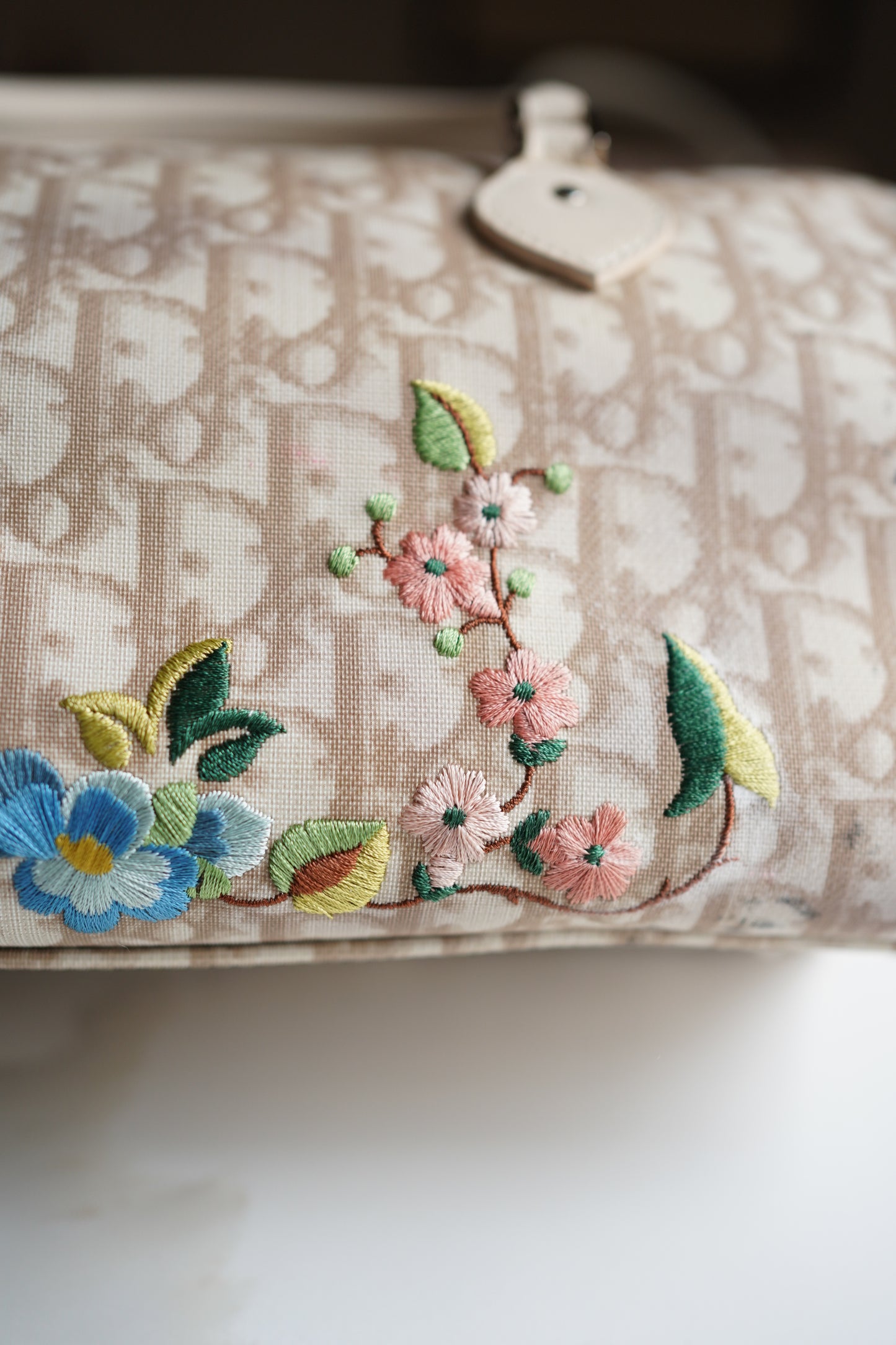 Vintage Dior Embroidered Boston Bag