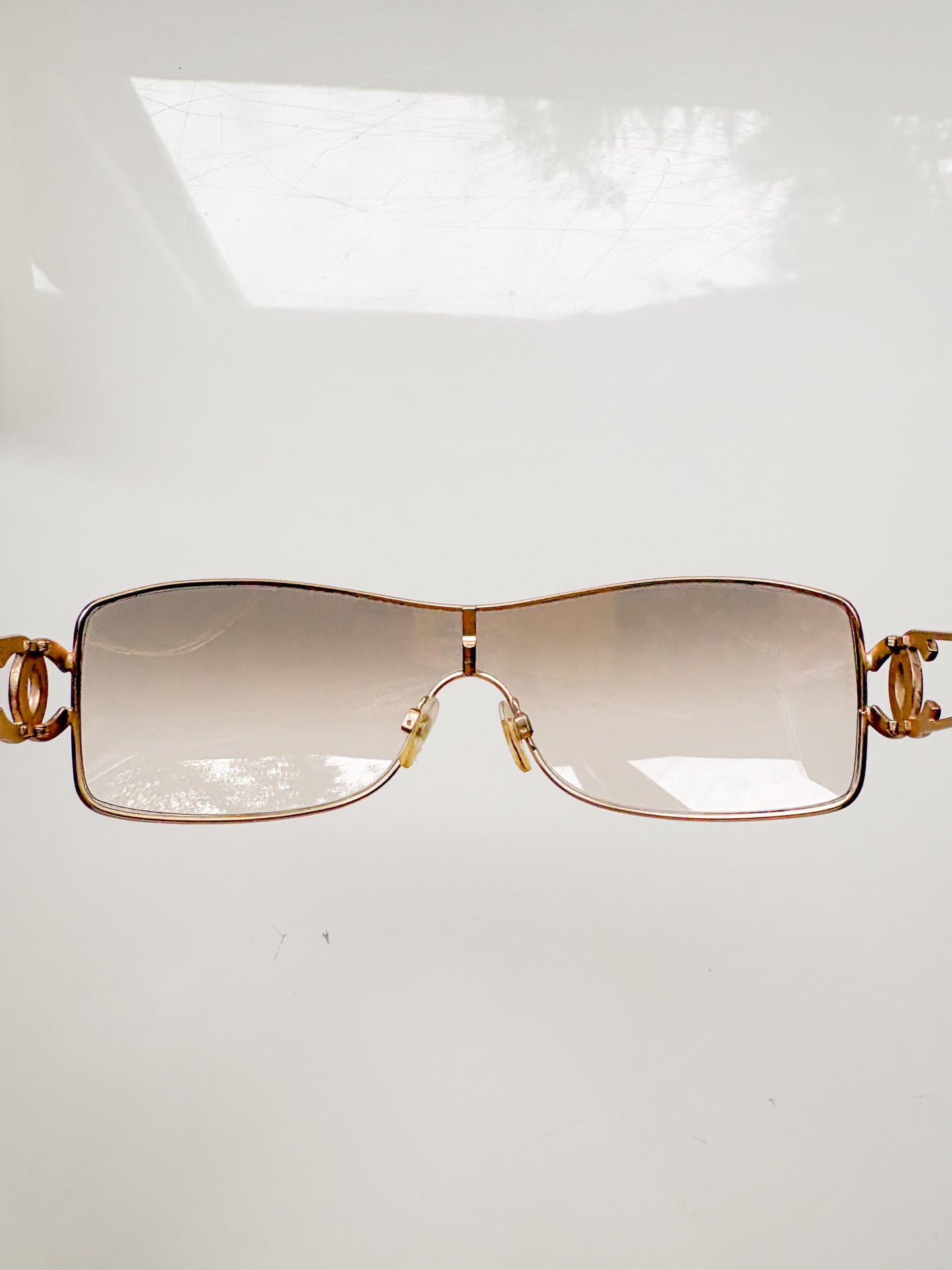 Chanel Gold CC Crystal Sunglasses