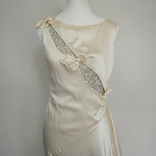 Vintage Valentino Silk Beaded Gown