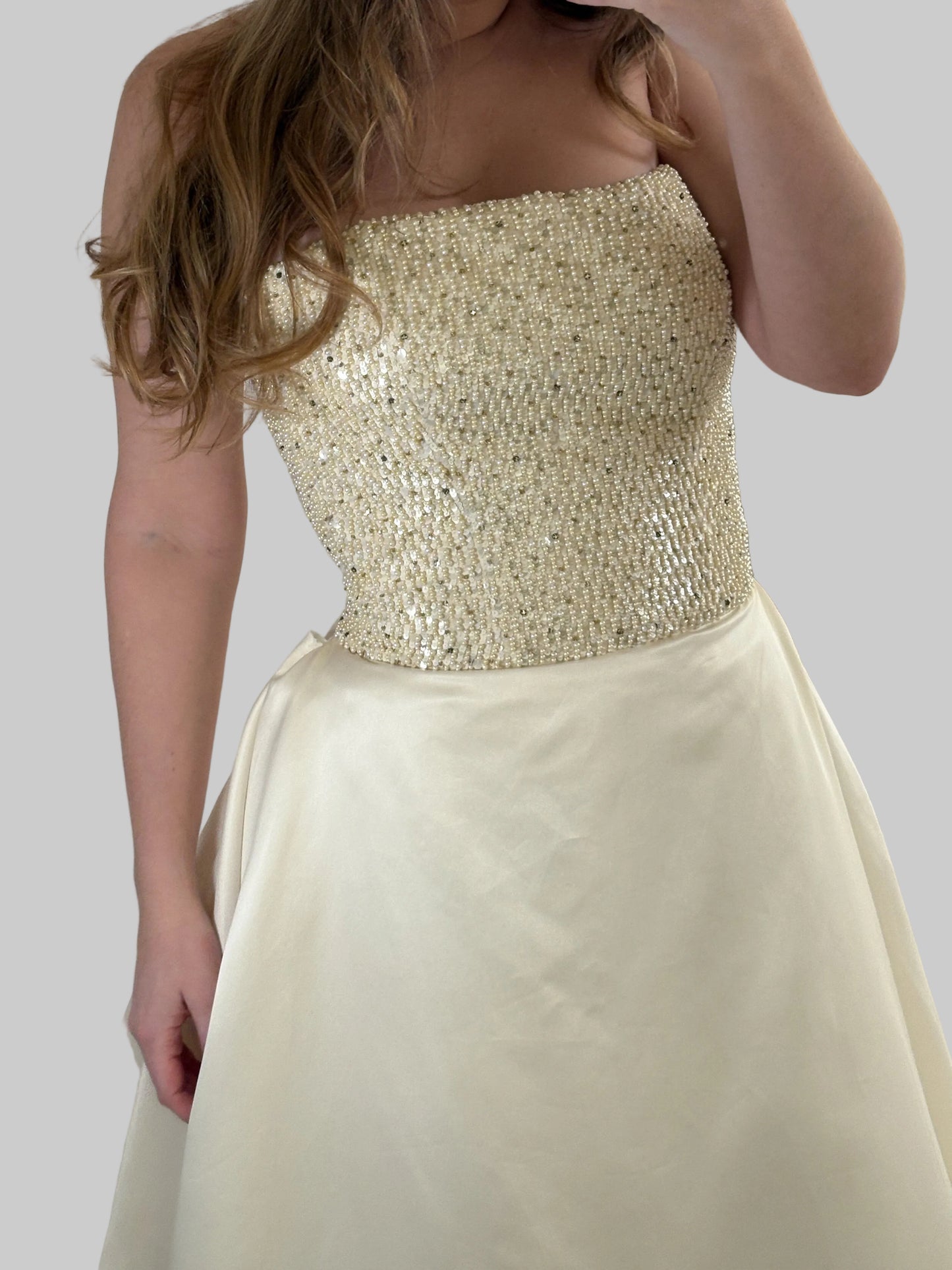 Vintage Vera Wang Beaded Silk Wedding Gown