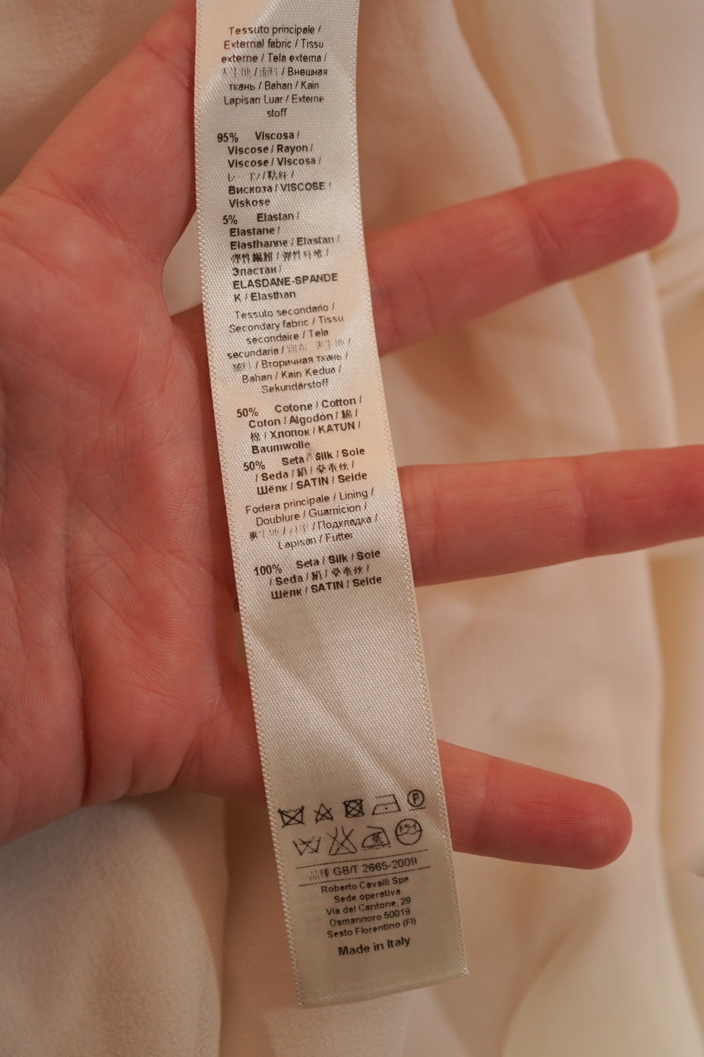 Roberto Cavalli Embellished White Gown (M)