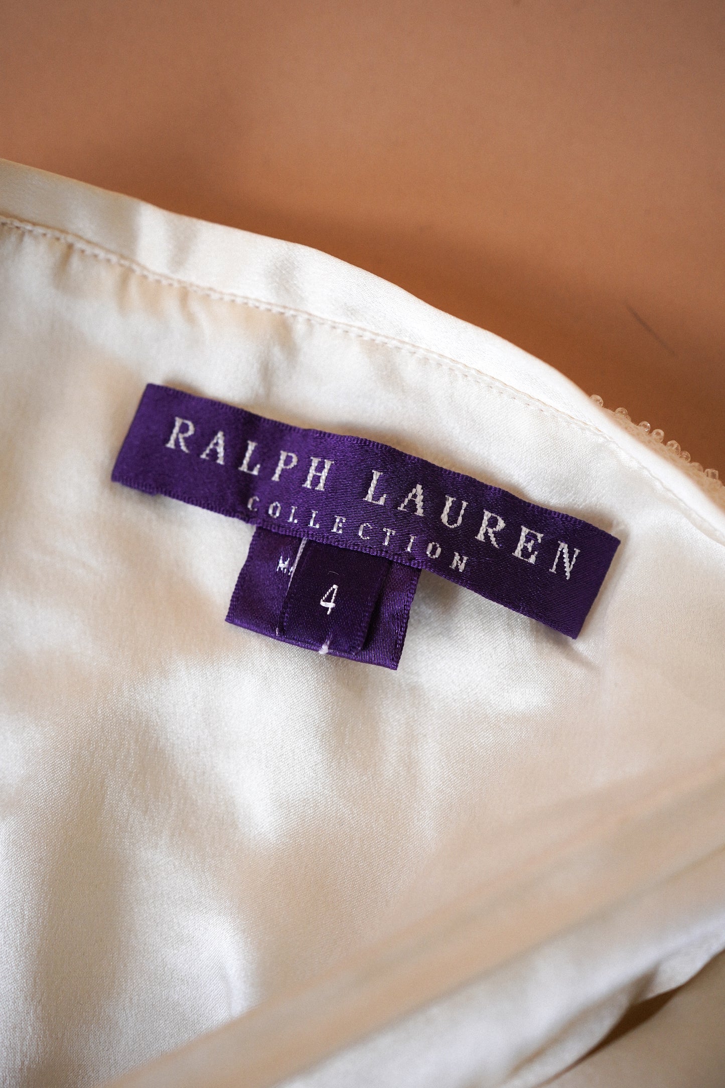 Fall 2005 Runway Ralph Lauren Collection Beaded Ivory Gown (S)