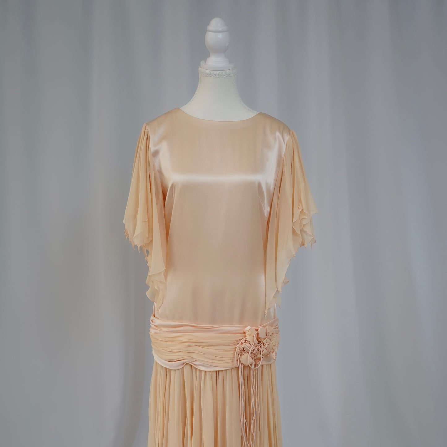 Peach Vintage Silk Dress