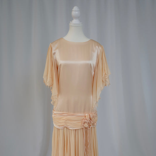 Peach Vintage Silk Dress