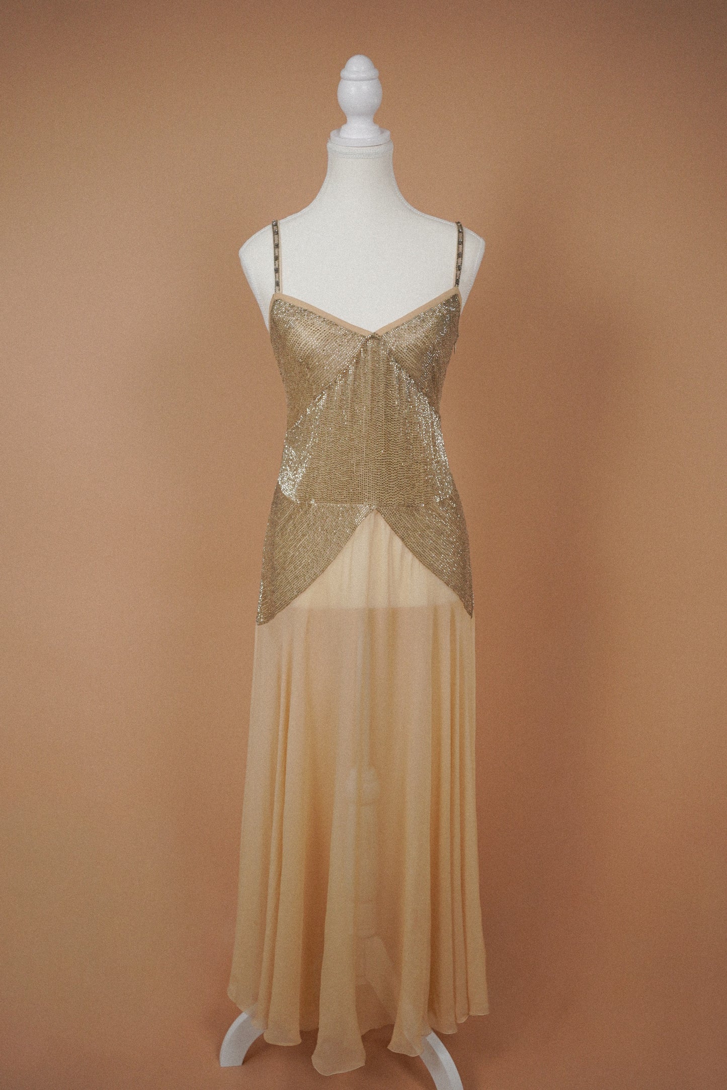 Chloé FW 2005 Champagne Silk Gown (S)