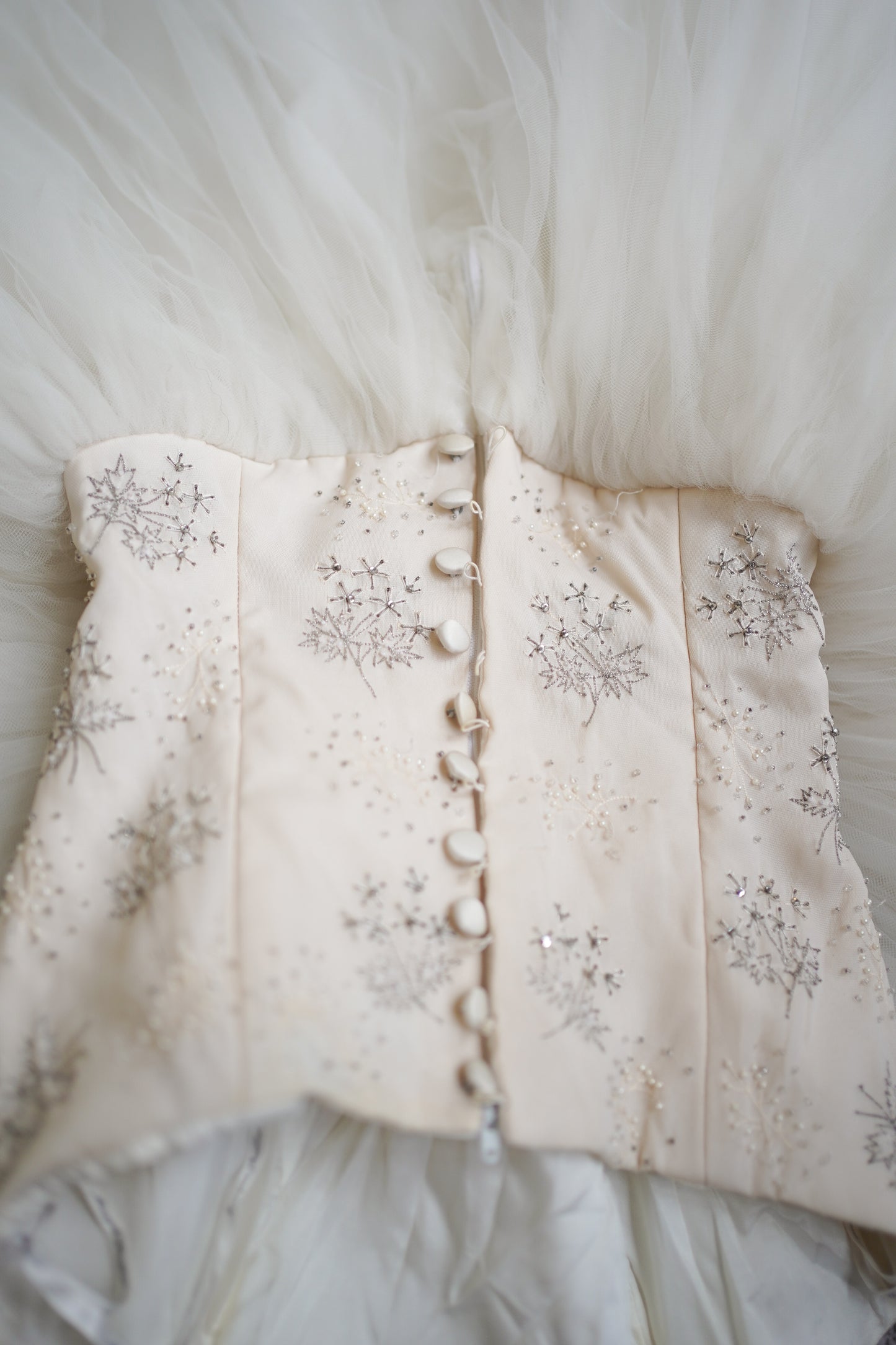 Monique Lhuillier Tulle Beaded Ball Gown