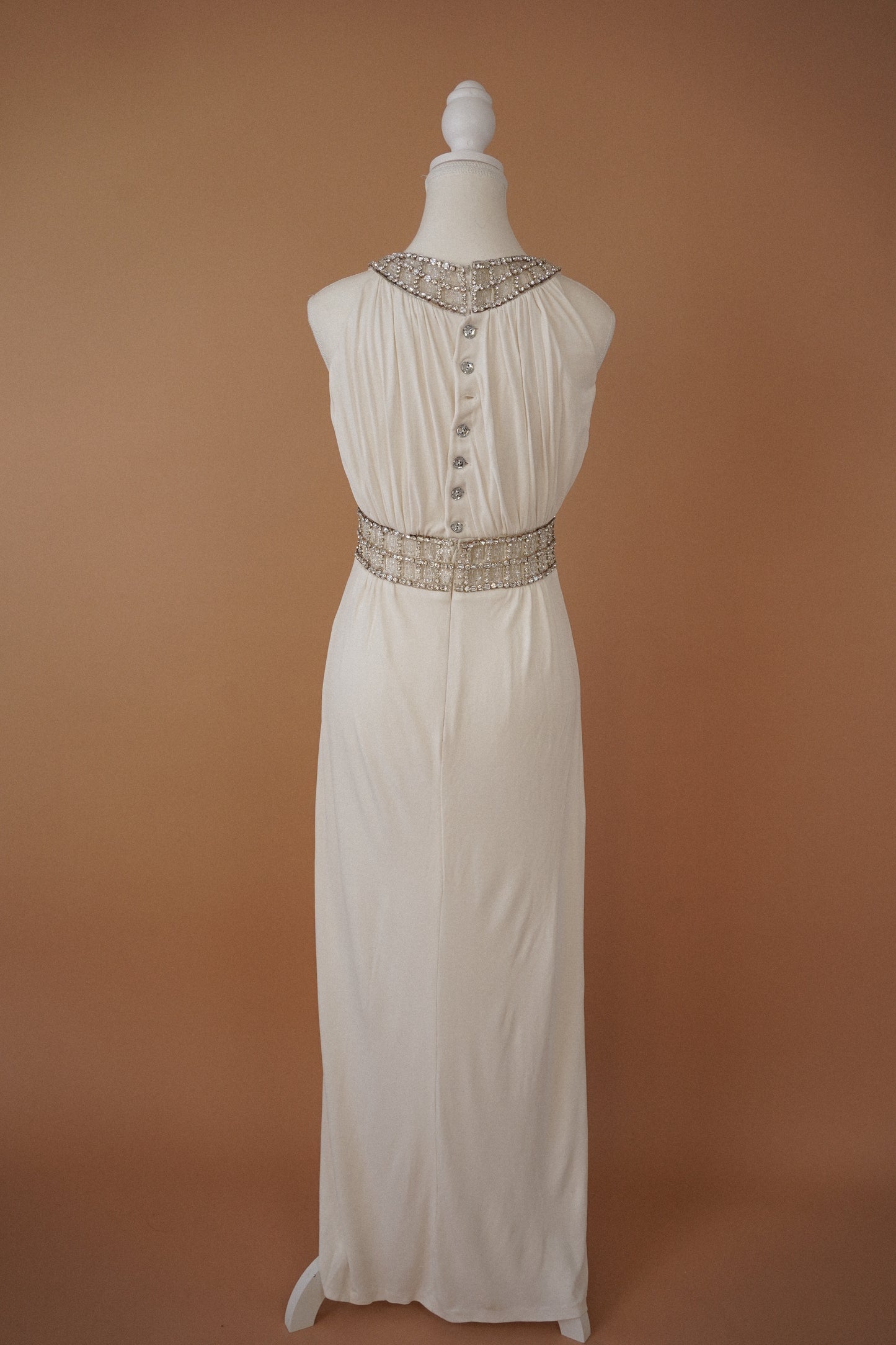 Azzaro White Crystal Gown (S-M)