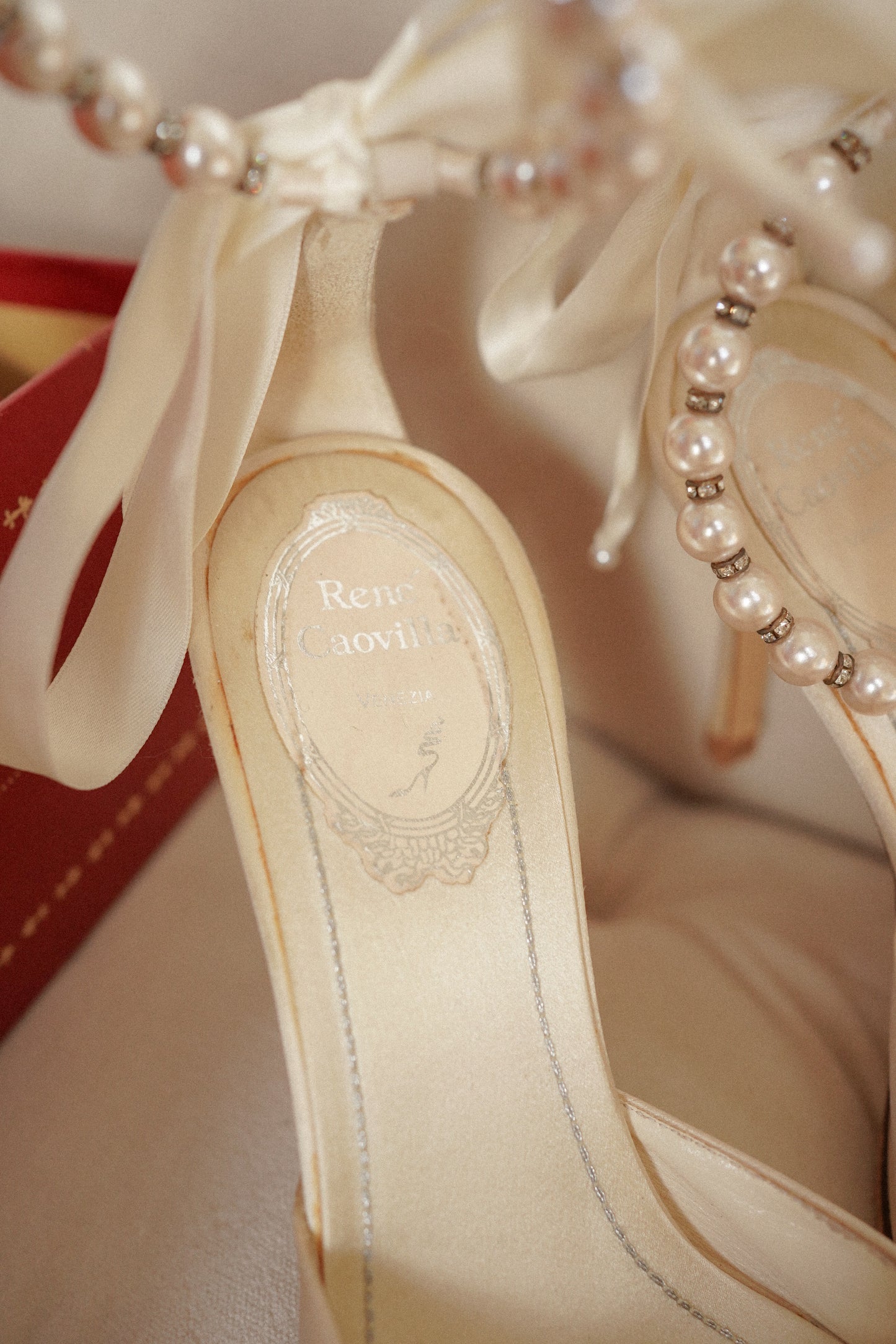 René Caovilla Pearl Heels - With Box and Dustbag