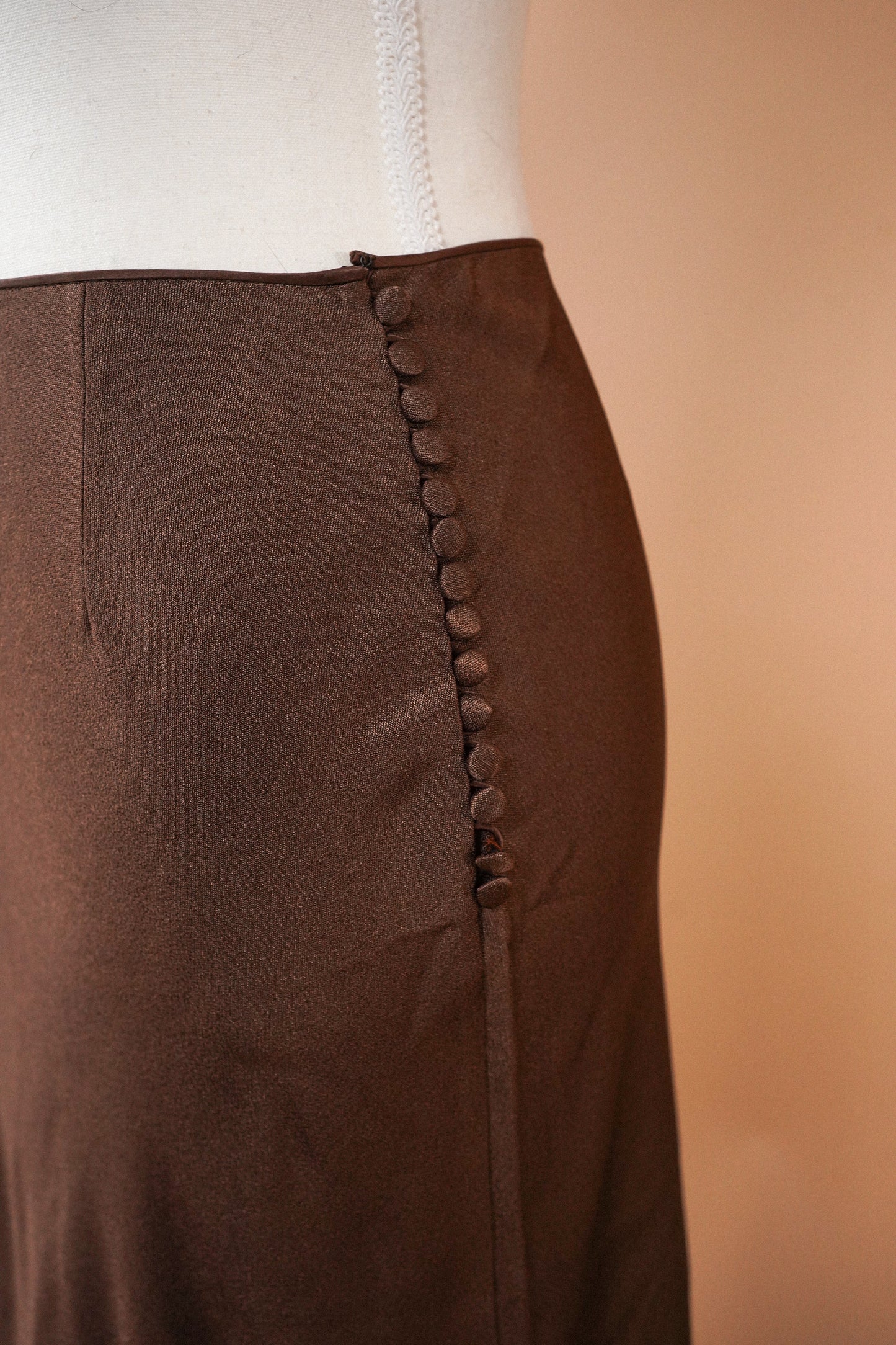 John Galliano SS 2001 Chocolate Brown Skirt (S)