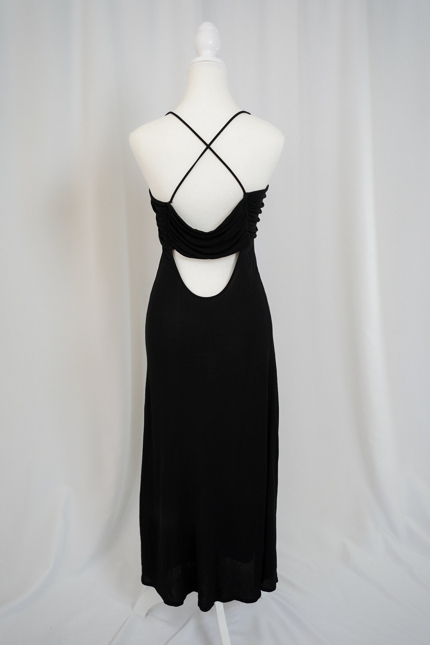 Valentino Roma Black Beaded Corset Evening Gown | Early 2000s