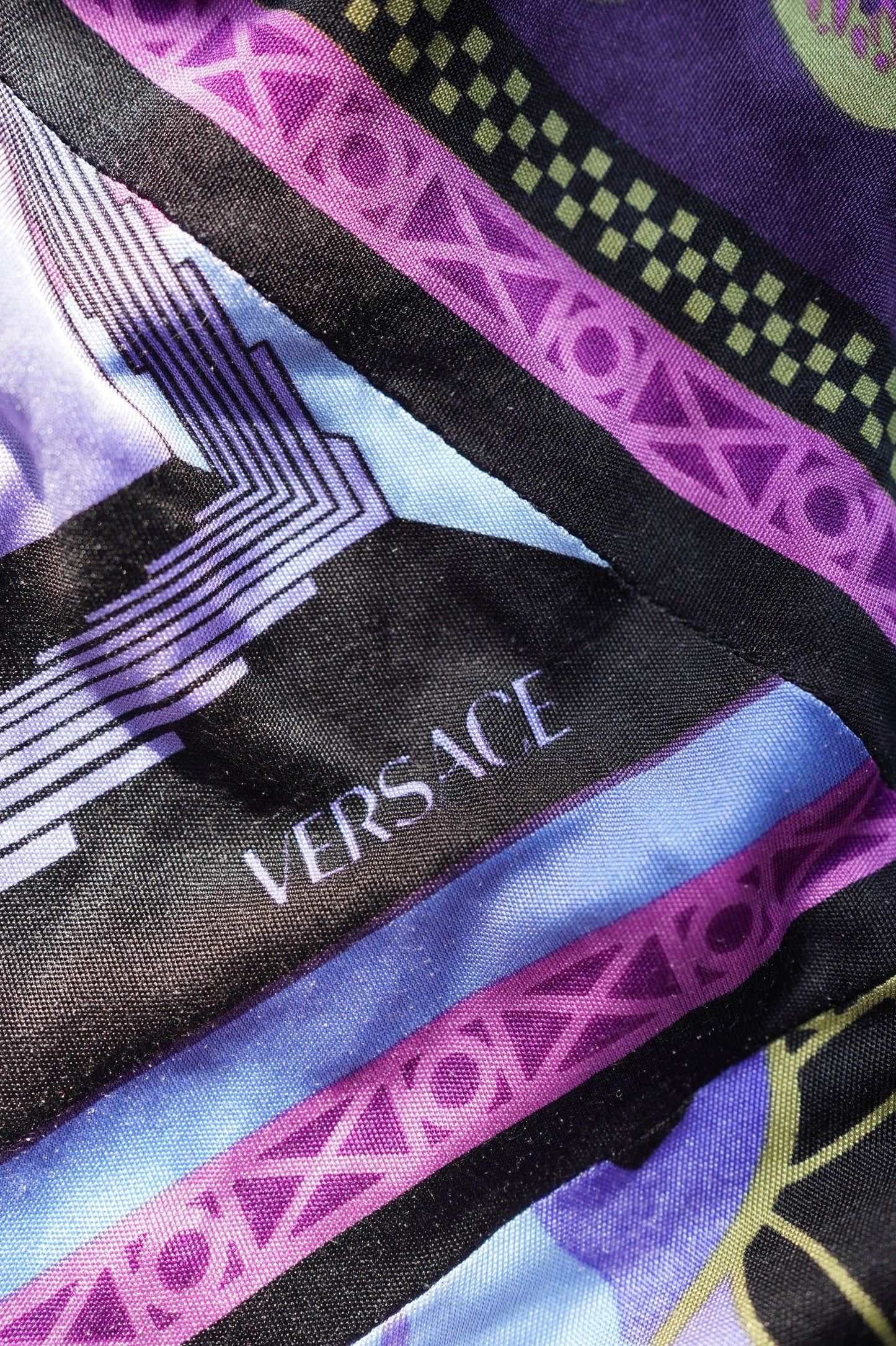 Silk Versace Purple Print Dress (M)