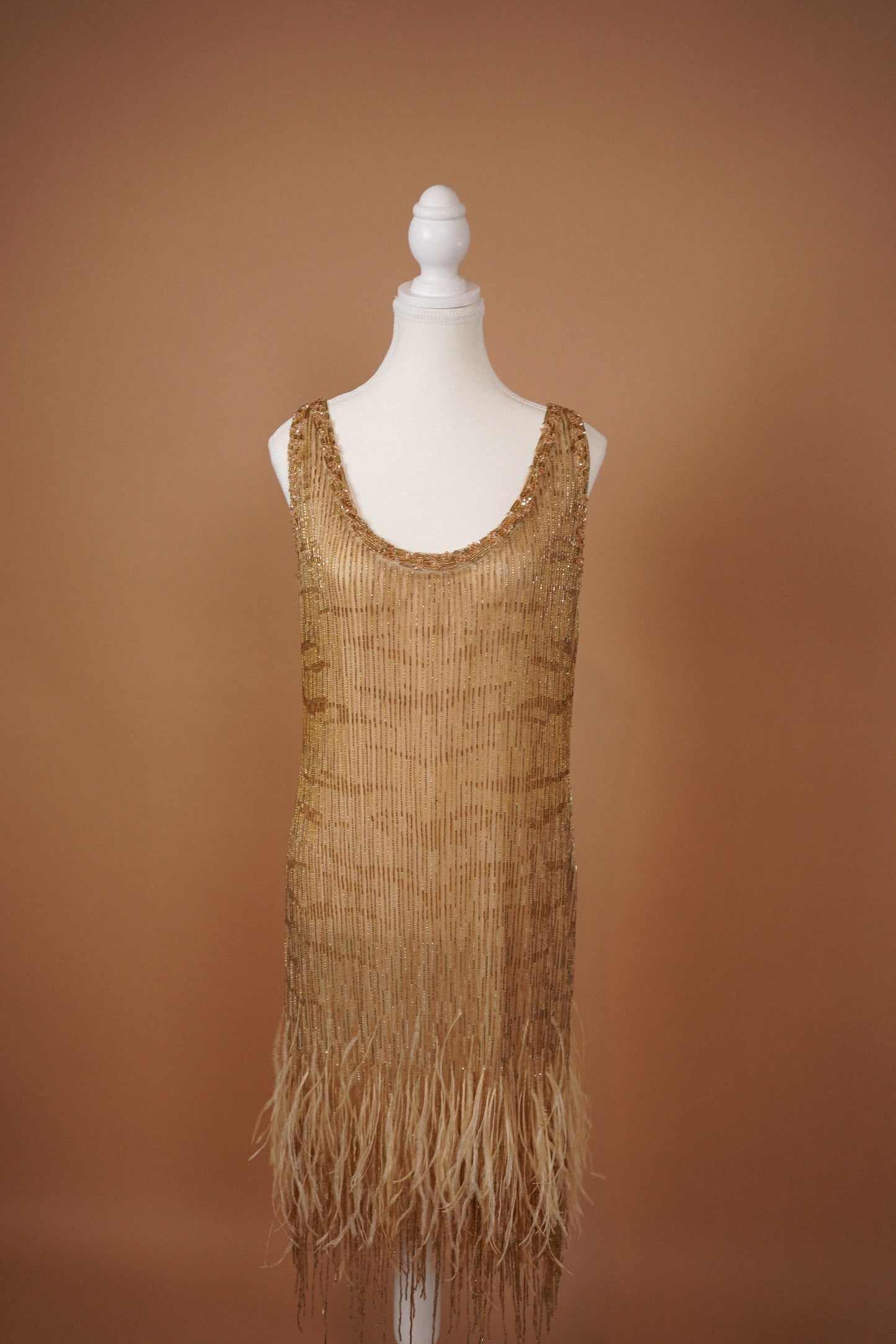 Roberto Cavalli Beaded Feather Dress (M-L)
