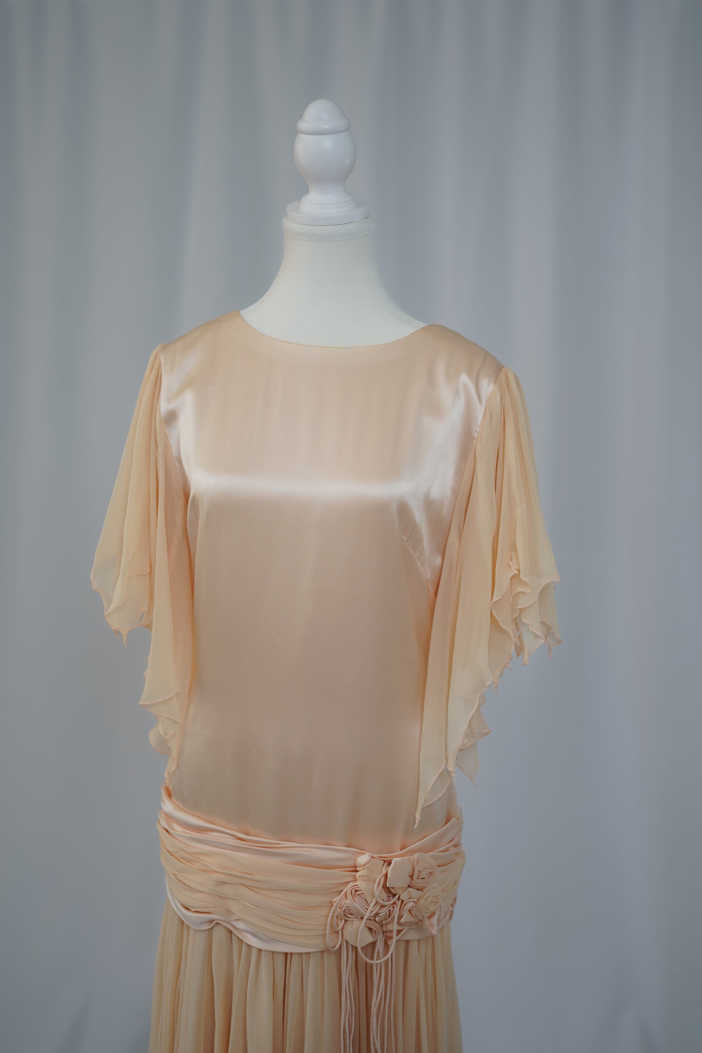 Peach Vintage Silk Dress